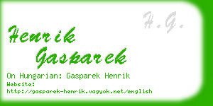 henrik gasparek business card